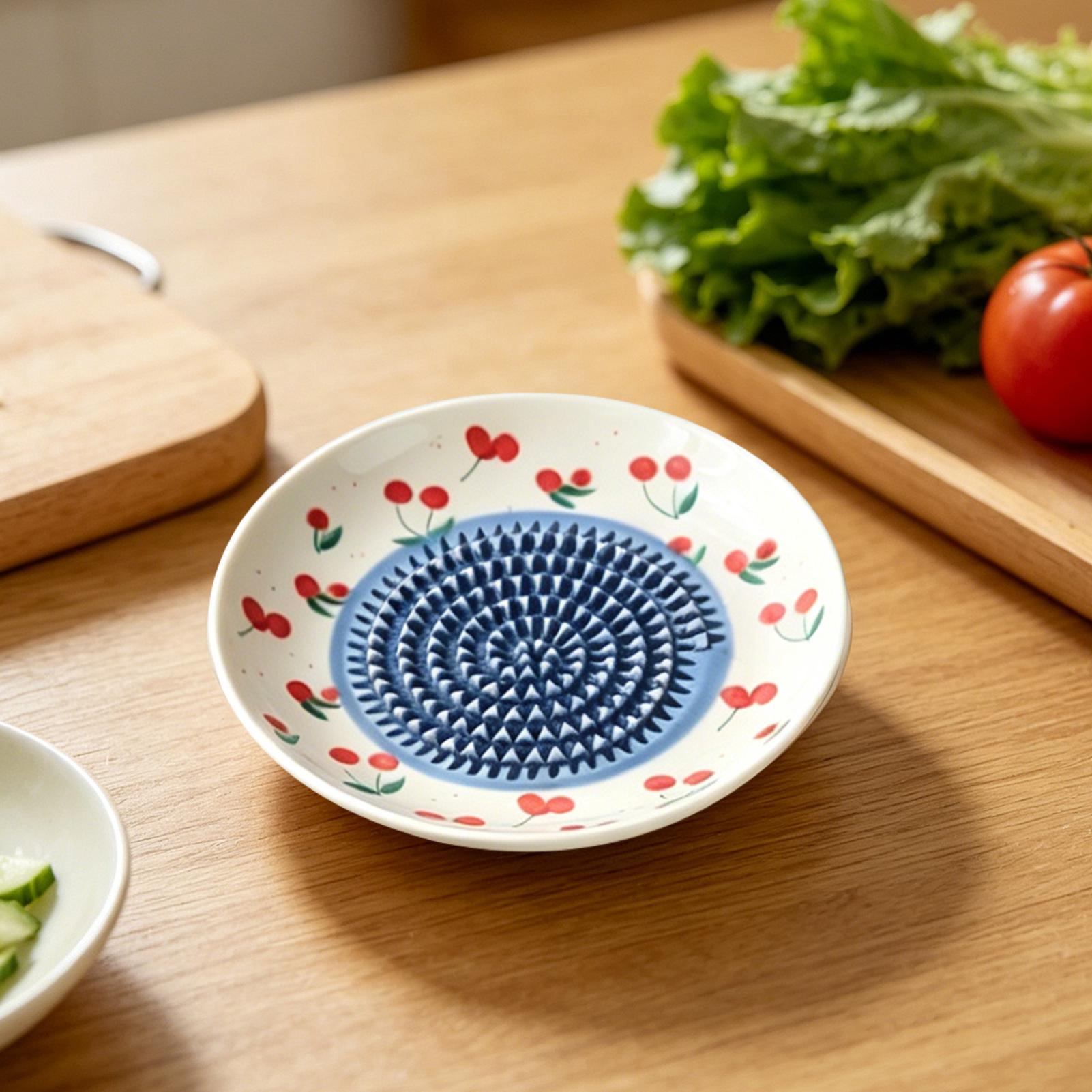 Kitchen Hand Gadgets - เครื่องขูดขิงเซรามิกแบบง่าย เครื่องบดกระเทียมแบบมือถือ เครื่องบดแครอทขิงแบบพกพา ทำจากพอร์ซเลน อุปกรณ์ครัว