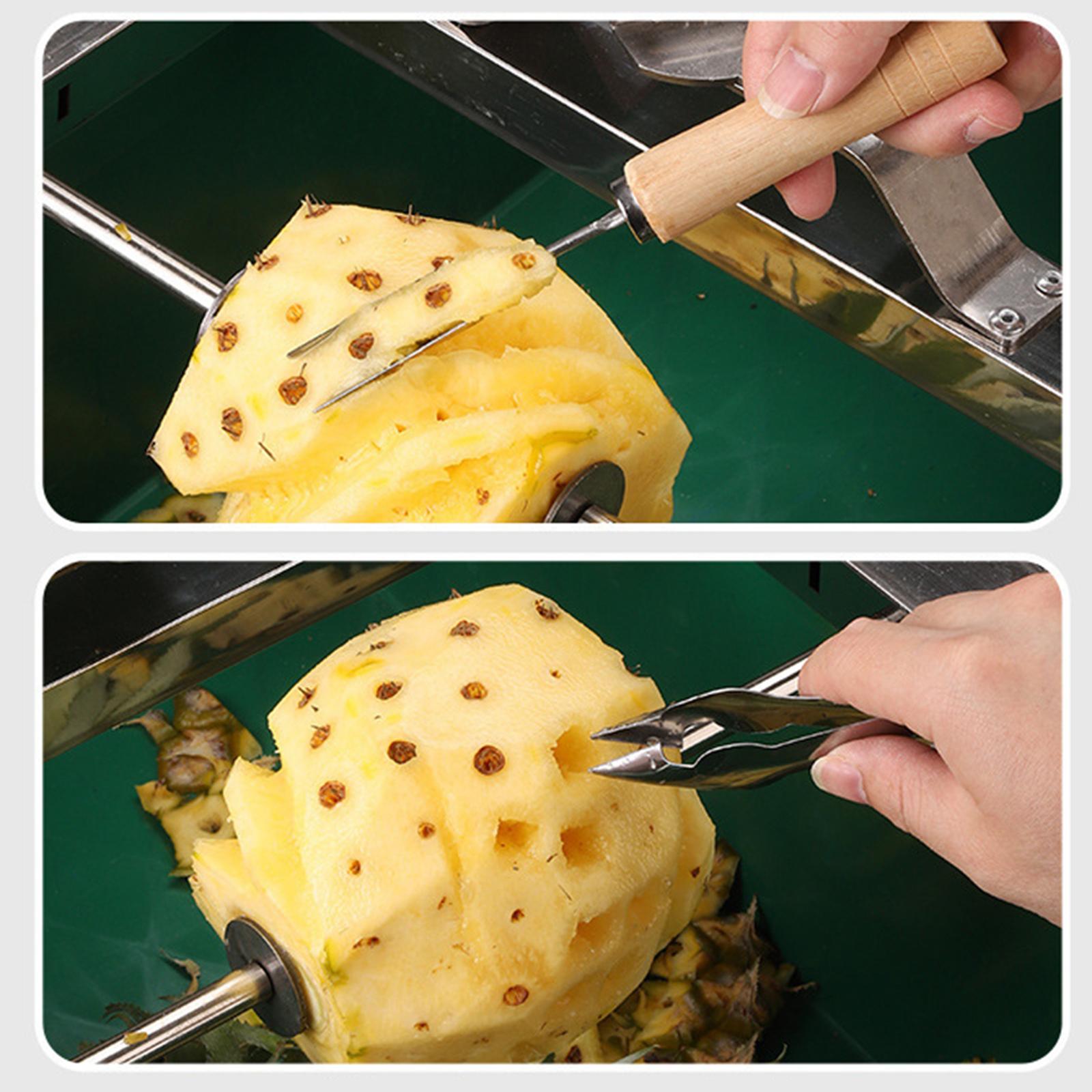 Kitchen Gadgets Store - เครื่องมือปอกเปลือกสับปะรด เครื่องตัดสแตนเลสแข็งแรงทนทาน อุปกรณ์ปอกเปลือกแบบถอดได้ สำหรับใช้ในบ้าน ห้องครัว ร้านอาหาร