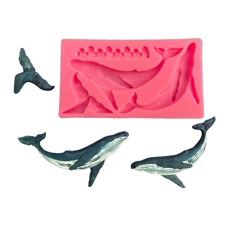 Kitchen Hanging Gadgets - ปลาวาฬ DIY ซิลิโคนแม่พิมพ์ Ocean Series Fondant