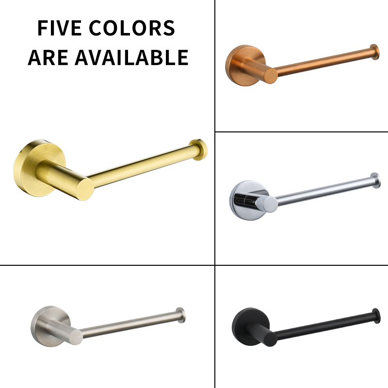 Kitchen Gadgets Gold - ผู้ถือกระดาษชําระสีทองขัดเงาติดผนังห้องครัวม้วนผู้ถือกระดาษสีดําโครเมี่ยมแปรงนิกเกิลโรสโกลด์อุปกรณ์ห้องน้ํา