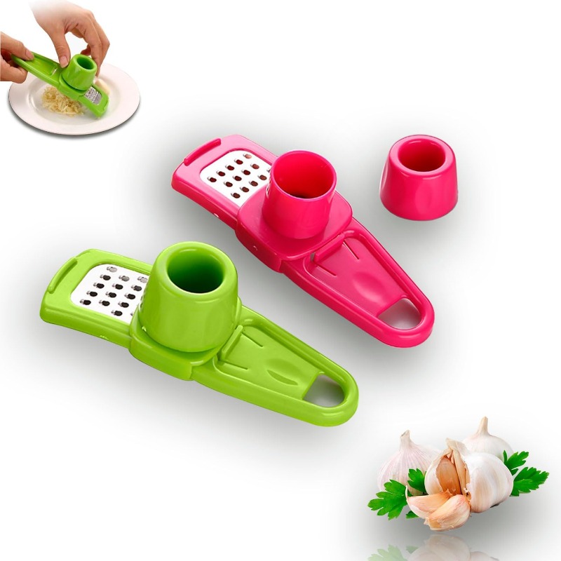Kitchen Hand Gadgets - เครื่องบดกระเทียมแบบกดมือ เครื่องสับกระเทียมแบบใช้มือ สะดวกและรวดเร็ว อุปกรณ์ครัว