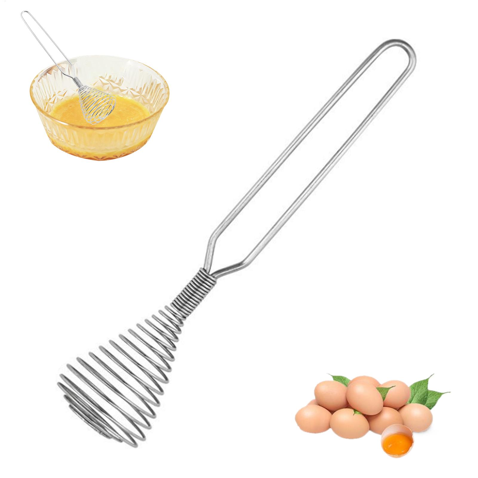 Kitchen Hand Gadgets - ที่ตีไข่สแตนเลสแบบสปริง ที่ตีไข่แบบลวด อุปกรณ์ครัวสำหรับทำอาหาร อบ ตีผสม ตีฟองนม