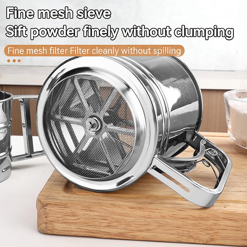 ถ้วยกรองแป้งสแตนเลส ตะแกรงร่อน - Kitchen Hand Gadgets บทวิจารณ์และราคา