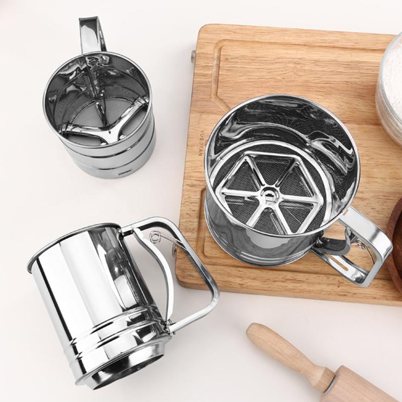 ถ้วยกรองแป้งสแตนเลส ตะแกรงร่อน - Kitchen Hand Gadgets บทวิจารณ์และราคา