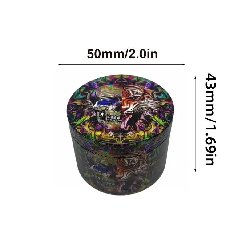 50 มม.โลหะSkullเครื่องบดสมุนไพ - Kitchen Gadgets Gold บทวิจารณ์และราคา