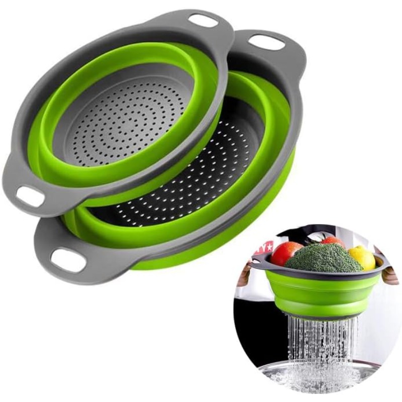 ตะกร้ากรองซิลิโคนแบบพับได้ 1/2 - Kitchen Gadgets Store บทวิจารณ์และราคา
