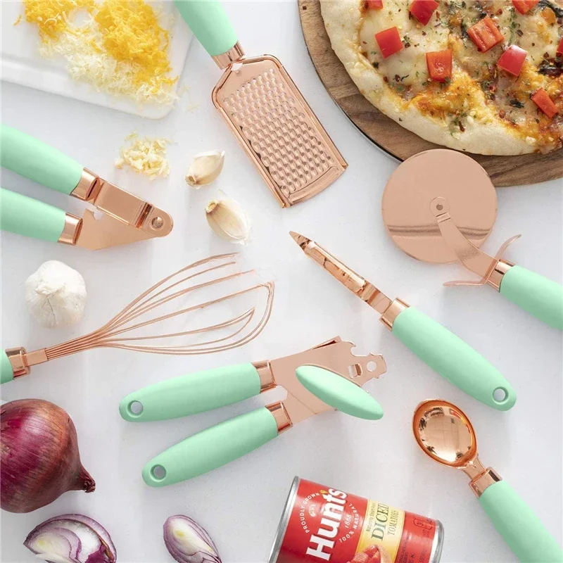 ชุดอุปกรณ์ครัว 7 ชิ้น สีโรสโกล - Kitchen Gadgets Gold บทวิจารณ์และราคา