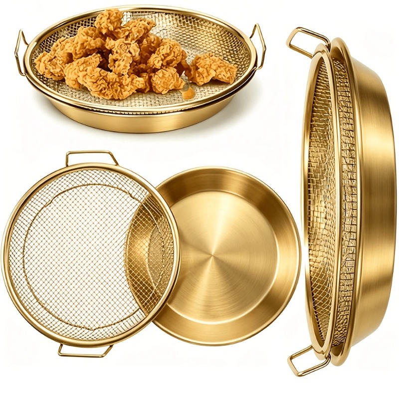 ตะแกรงกรองน้ำมันสำหรับหม้อทอดไ - Kitchen Gadgets Gold บทวิจารณ์และราคา