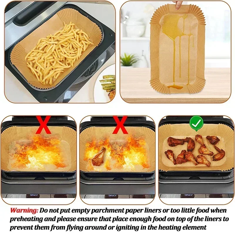 กระดาษรองอบสำหรับหม้อทอดไร้น้ำ - Kitchen Gadgets Air Fryer บทวิจารณ์และราคา