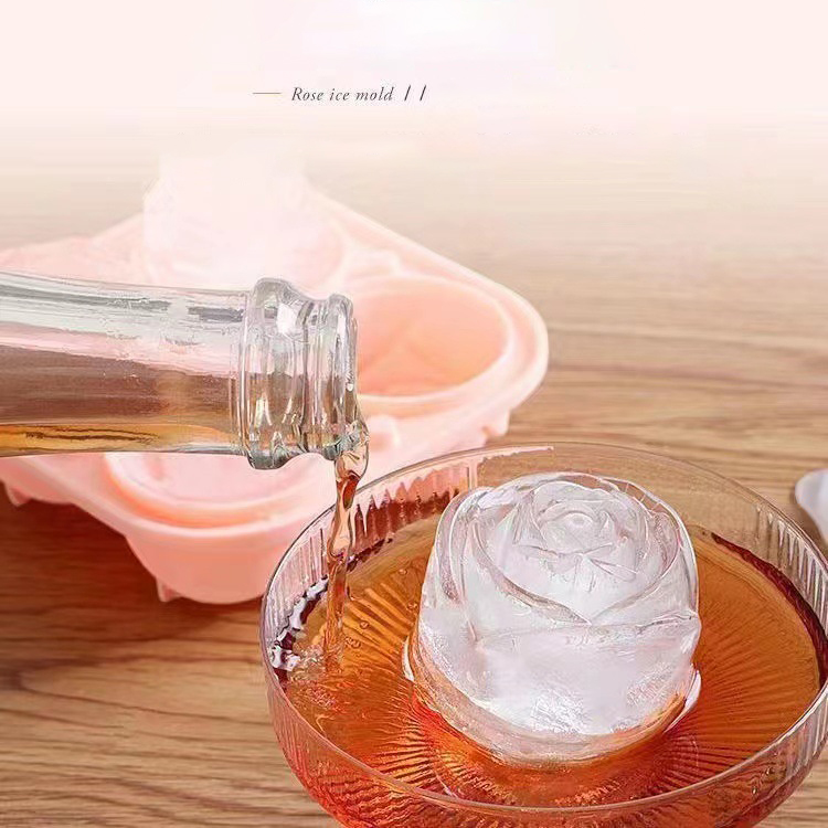 3D Rose Ice แม่พิมพ์ 4 หลุม Ic - Kitchen Hanging Gadgets บทวิจารณ์และราคา