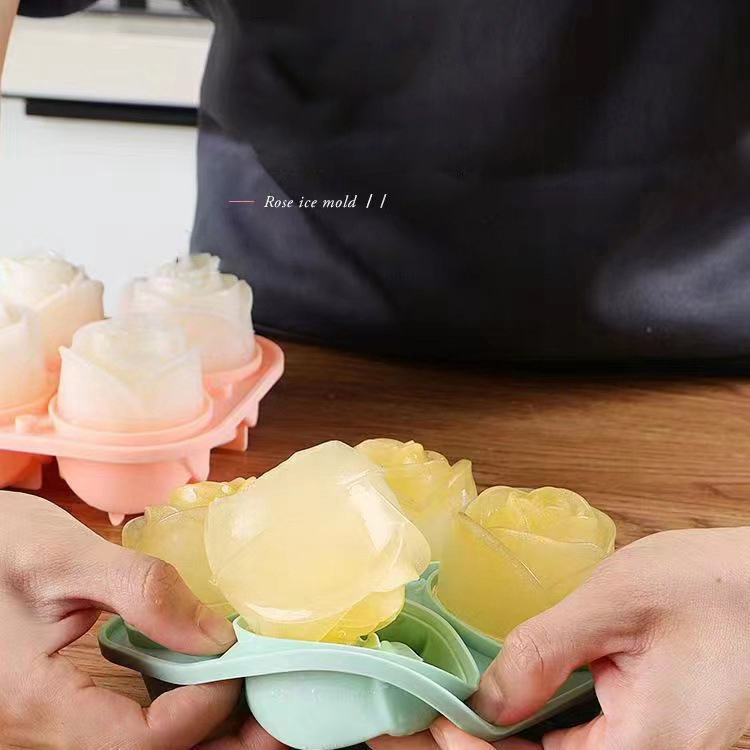 3D Rose Ice แม่พิมพ์ 4 หลุม Ic - Kitchen Hanging Gadgets บทวิจารณ์และราคา