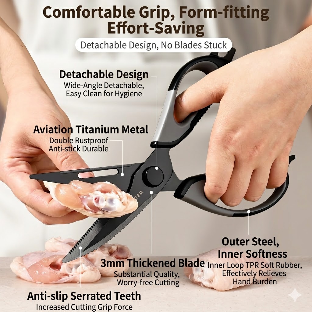 กรรไกรครัว กรรไกรตัดกระดูกไก่ไ - Kitchen Hanging Gadgets บทวิจารณ์และราคา
