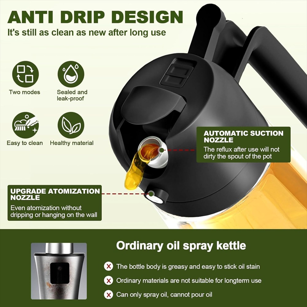 เครื่องพ่นน้ํามันมะกอก 16 ออนซ - Kitchen Gadgets Air Fryer บทวิจารณ์และราคา