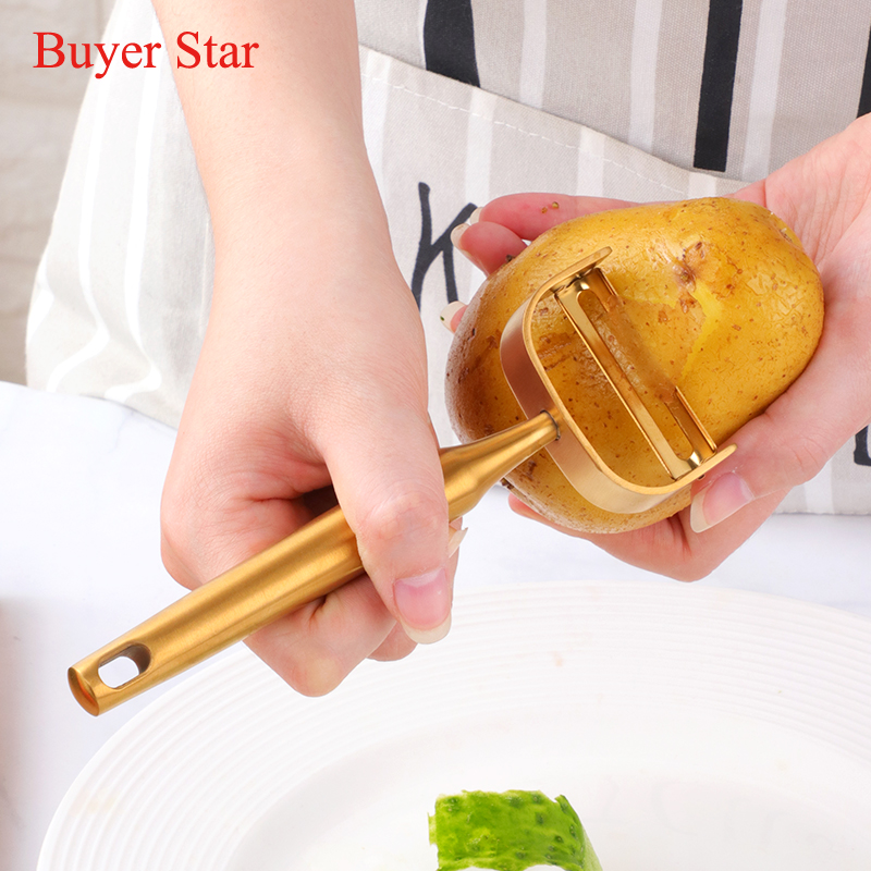 New Gold ผลไม้ Peeler มันฝรั่ง - Kitchen Gadgets Gold บทวิจารณ์และราคา