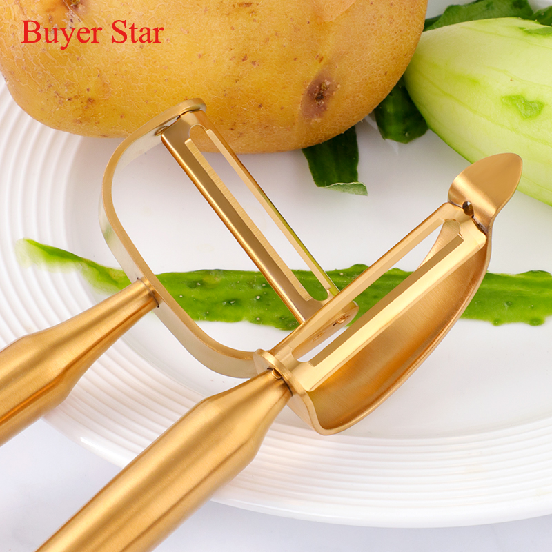 New Gold ผลไม้ Peeler มันฝรั่ง - Kitchen Gadgets Gold บทวิจารณ์และราคา