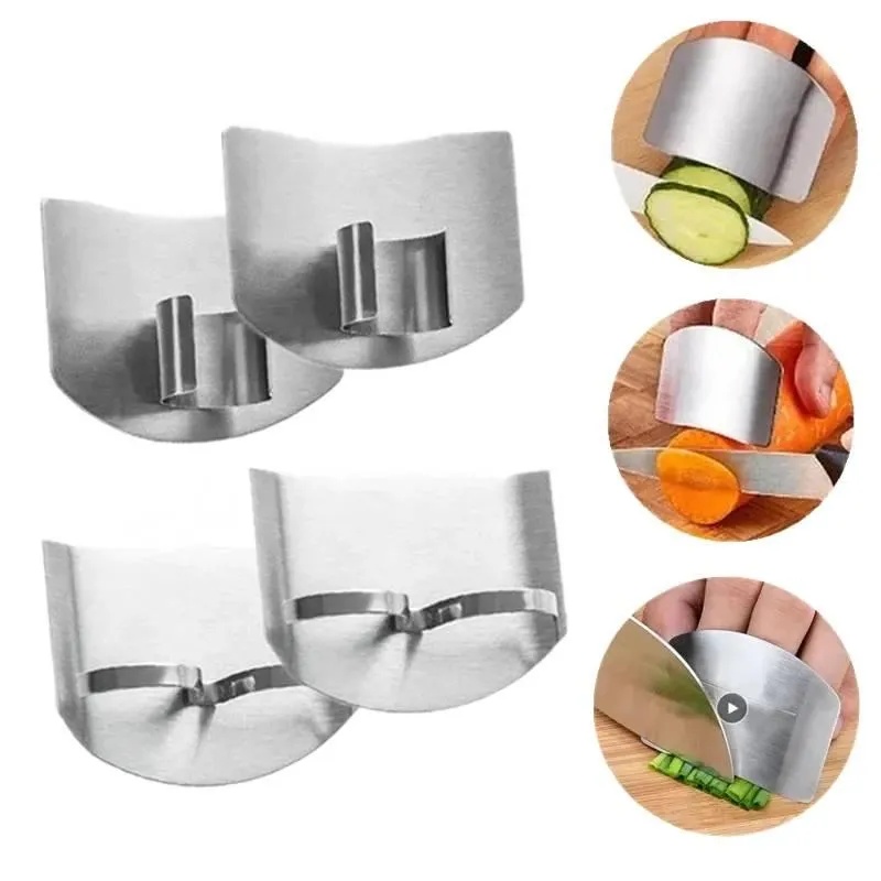 1-6 ชิ้น ที่ป้องกันนิ้วสแตนเลส - Kitchen Hand Gadgets บทวิจารณ์และราคา