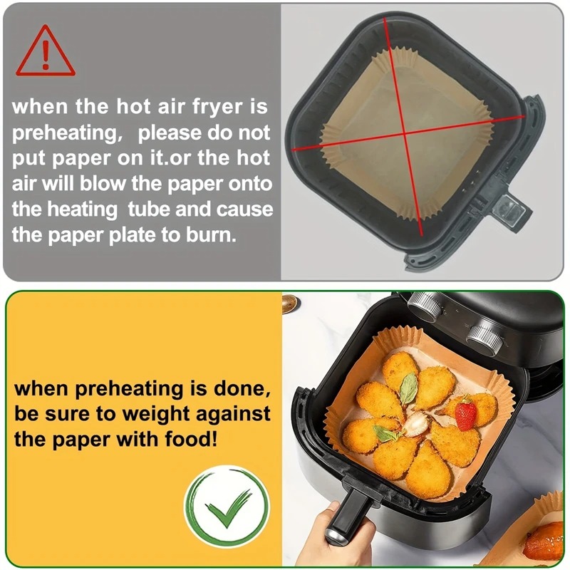 กระดาษรองหม้อทอดแบบใช้แล้วทิ้ง - Kitchen Gadgets Air Fryer บทวิจารณ์และราคา