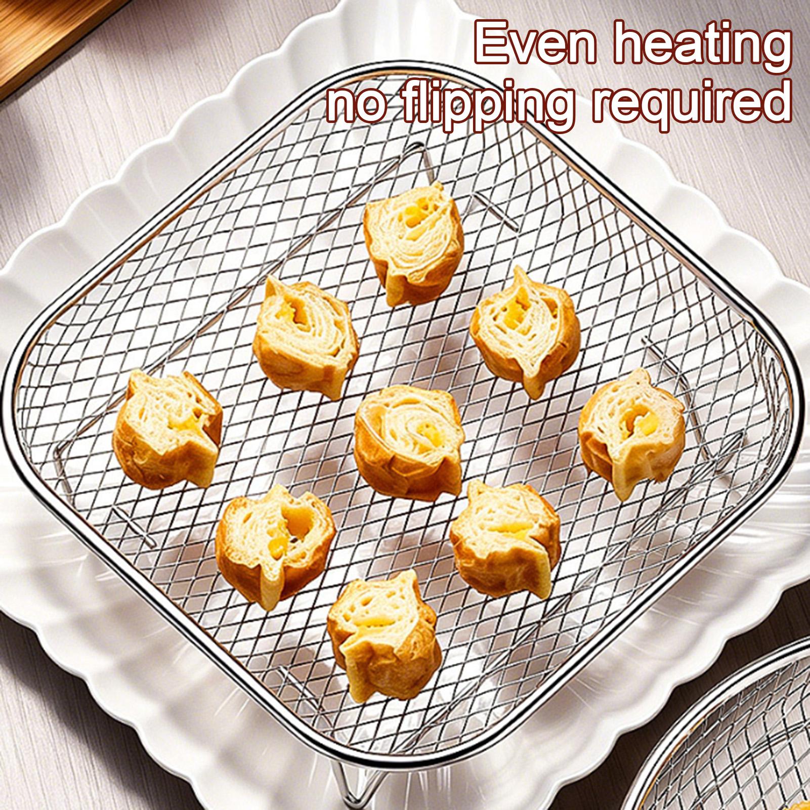 ตะแกรงทอดอาหารแบบสแตนเลส ซ้อนก - Kitchen Gadgets Air Fryer บทวิจารณ์และราคา